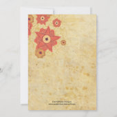 ヴィンテージフローラリハーサルディナーカード 招待状 (裏面)