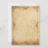 ヴィンテージフローラリハーサルディナーカード 招待状 (裏面)