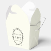 ヴィンテージフローラリースアイボリー結婚式の引き出物箱 フェイバーボックス (オープン)