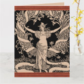 ヴィンテージフローラリースグリーティングカード カード (黄色い花)