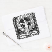 ヴィンテージフローラリースシール スクエアシール (封筒)