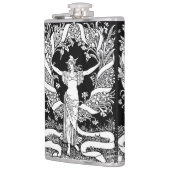 ヴィンテージフローラリースビニール包まれたフラスコ フラスク (左)