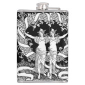 ヴィンテージフローラリースビニール包まれたフラスコ フラスク (裏面)