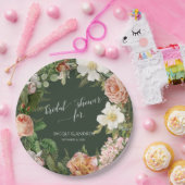 ヴィンテージフローラリースピンクピーニブライダルシャワー ペーパープレート (パーティー)