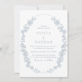 ヴィンテージフローラリースフレ結婚ーム 招待状 (正面)