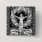 ヴィンテージフローラリースボタン 缶バッジ (正面)