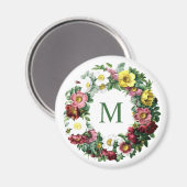 ヴィンテージフローラリースモノグラム マグネット (正面/裏面)