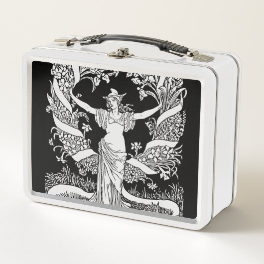 ヴィンテージフローラリース弁当 メタルランチボックス (正面)