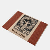 ヴィンテージフローラリース形式 ドアマット (アングル)