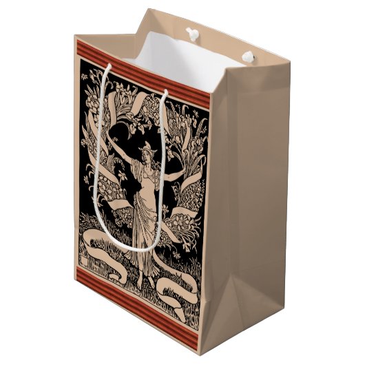 ヴィンテージフローラリース抱き枕 ミディアムペーパーバッグ (正面アングル)