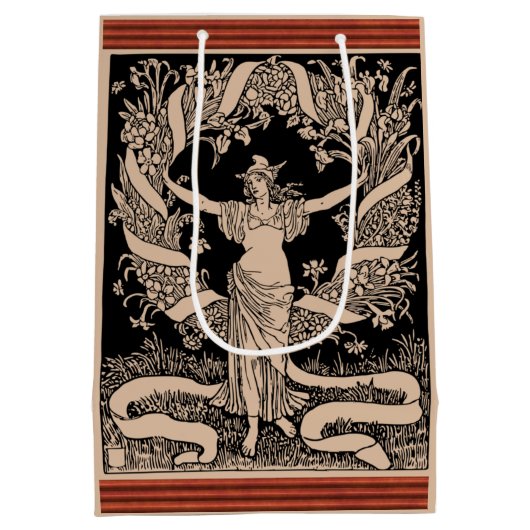 ヴィンテージフローラリース抱き枕 ミディアムペーパーバッグ (裏面)