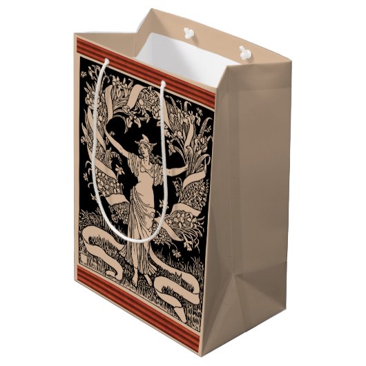 ヴィンテージフローラリース抱き枕 ミディアムペーパーバッグ (裏面アングル)