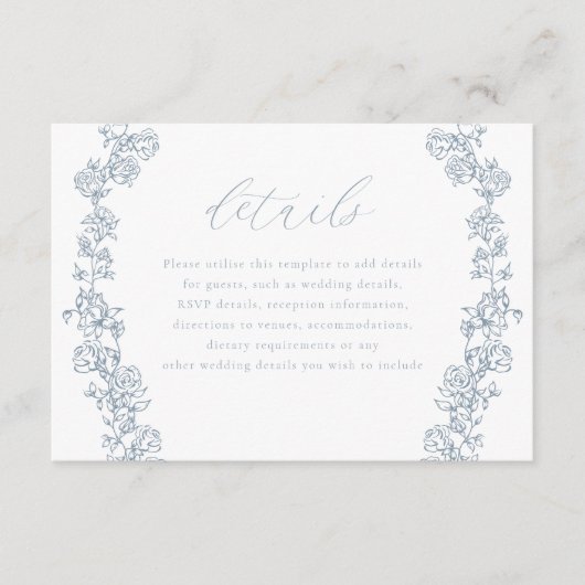 ヴィンテージフローラリース結婚詳細 エンクロージャーカード (正面)