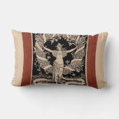 ヴィンテージフローラリース腰枕 ランバークッション (裏面)