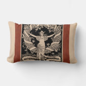 ヴィンテージフローラリース腰枕 ランバークッション (正面)