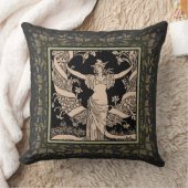 ヴィンテージフローラリース装飾用クッション クッション (ブランケット)