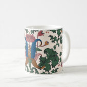 ヴィンテージフローラルネッサンス壁紙。 コーヒーマグカップ (正面右)