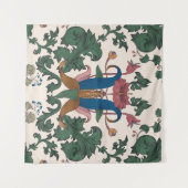 ヴィンテージフローラルネッサンス壁紙。 タペストリー (正面(横))