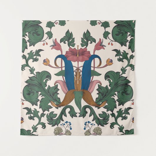 ヴィンテージフローラルネッサンス壁紙。 タペストリー (正面)