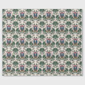 ヴィンテージフローラルネッサンス壁紙。 ラッピングペーパー (フラット)