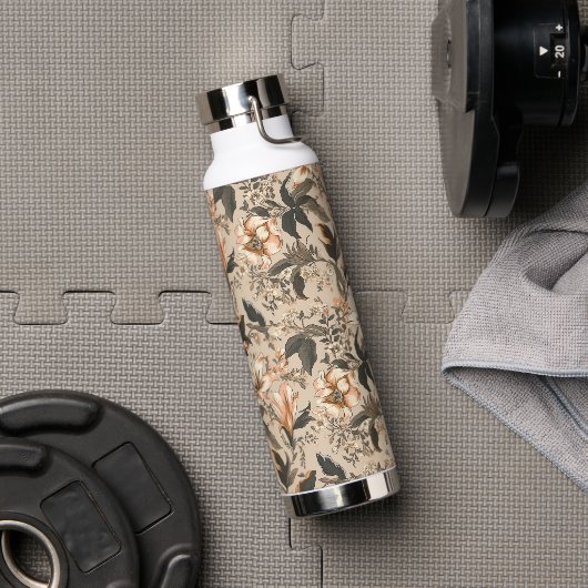 ヴィンテージフローラルパタン水瓶 ウォーターボトル (ジム)