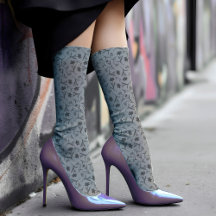 ヴィンテージフローラルパターエレガントンシック&クラスグレイ