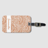 ヴィンテージフローラルパターンアールヌーボーウィリアムモリス ラゲッジタグ (正面横)