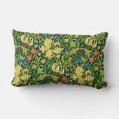 ヴィンテージフローラルパターンウィリアム・モリス修復 ランバークッション (裏面)