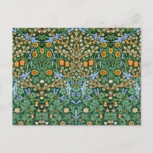 ヴィンテージフローラルパターンウィリアム・モリス ポストカード (正面)