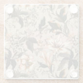 ヴィンテージフローラルパターンガラスコースター ガラスコースター (裏面)