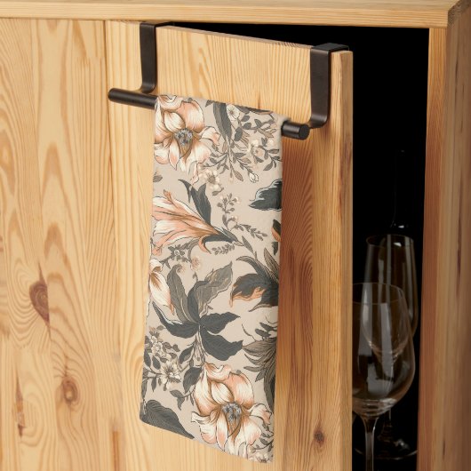 ヴィンテージフローラルパターンキッチンタオル キッチンタオル (三つ折り)