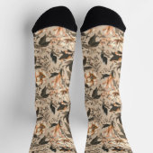 ヴィンテージフローラルパターンクルーソックス ソックス (上部)