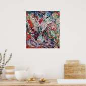 ヴィンテージフローラルパターングラジオラス ポスター (キッチン)