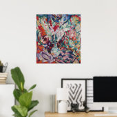 ヴィンテージフローラルパターングラジオラス ポスター (ホームオフィス)