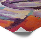 ヴィンテージフローラルパターングラジオラス ポスター (角)