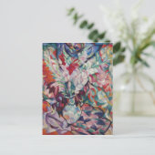 ヴィンテージフローラルパターングラジオラス ポストカード (スタンド正面)