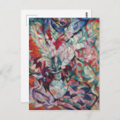 ヴィンテージフローラルパターングラジオラス ポストカード (正面/裏面)