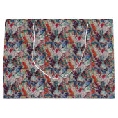 ヴィンテージフローラルパターングラジオラス ラージペーパーバッグ (正面)