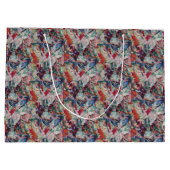 ヴィンテージフローラルパターングラジオラス ラージペーパーバッグ (裏面)