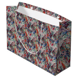 ヴィンテージフローラルパターングラジオラス ラージペーパーバッグ