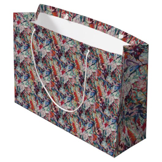 ヴィンテージフローラルパターングラジオラス ラージペーパーバッグ (裏面アングル)