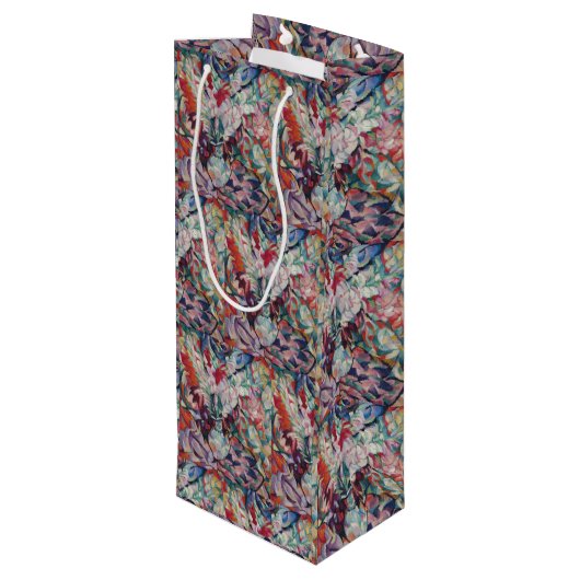 ヴィンテージフローラルパターングラジオラス ワインギフトバッグ (裏面アングル)