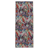 ヴィンテージフローラルパターングラジオラス ワインギフトバッグ (裏面)