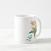 ヴィンテージフローラルパターンコーヒーカップ コーヒーマグカップ (正面右)