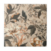 ヴィンテージフローラルパターンセラミックタイル タイル (正面)