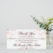 ヴィンテージフローラルパターンダマスク悔やみや弔慰ありがとうP サンキューカード (スタンド正面)