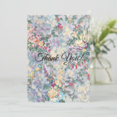 ヴィンテージフローラルパターンフラットサンキュー サンキューカード (スタンド正面)