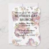 ヴィンテージフローラルパターンマザーズデイ招待状 招待状 (裏面)