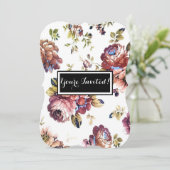 ヴィンテージフローラルパターンマザーズデイ招待状 招待状 (スタンド正面)