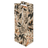 ヴィンテージフローラルパターンワイン抱き枕 ワインギフトバッグ (裏面アングル)